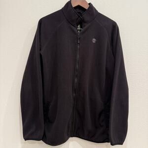 Timberland Men’s Full Zip Fleece Jacket Black Size Large L Outdoor Casual